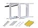 RIKOUNAN Large Cat Door for Interior Exterior Doors, Quiet 4 Way Locking Pet Door Flap for Window, Wall, Keeps Dogs Out of Cats Space, Food, and Litter Box, DIY Easy Install, Pets Up to 18 lb