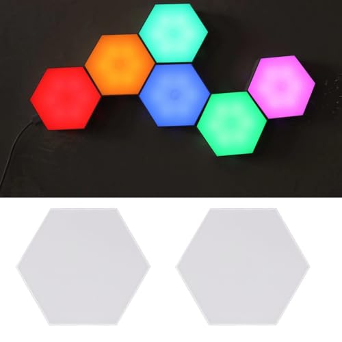 Luz hexagonal RGB para pared dormitorio paneles modulares táctiles con conexión USB 5