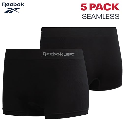 Image of Reebok Womens Boyshorts - 5 Pack Performance Seamless Underwear, 3 inch Inseam