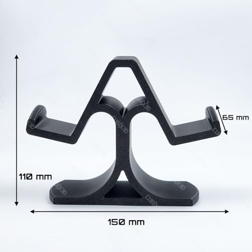 Image of Dual Controller Stand Holder for PS5, PS4 & Xbox Controllers | Universal Gaming Controller Organizer for Desk Setup | Minimalist Gaming Accessories Stand for Home & Office