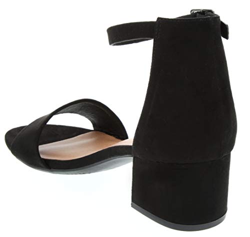 Sugar Women's Noelle Low Two Piece Block Heel Dress Shoe Ladies Ankle Strap Pump Sandal - Image 4