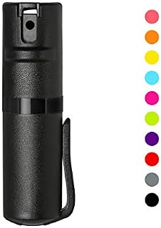 POM Black Flip Top Pepper Spray Pocket Clip - Maximum Strength OC Spray