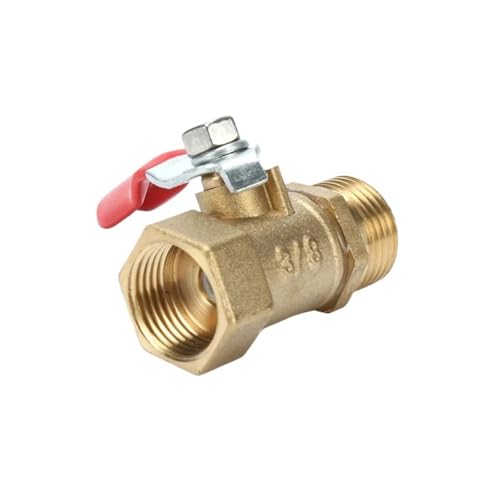 Válvula de bola de latón conector rosca hembra macho adaptador cobre 1/2 1/4 4