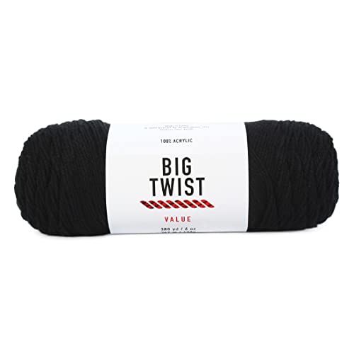 Image of Craftz Black Worsted Yarn (100% Acrylic, 6 oz, 380 Yards)