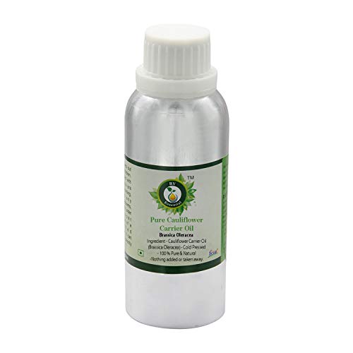 R V Essential Aceite portador puro de coliflor 630ml (21oz)- Brassica Oleracea (100% puro y natural Prensado en frío) Pure Cauliflower Carrier Oil