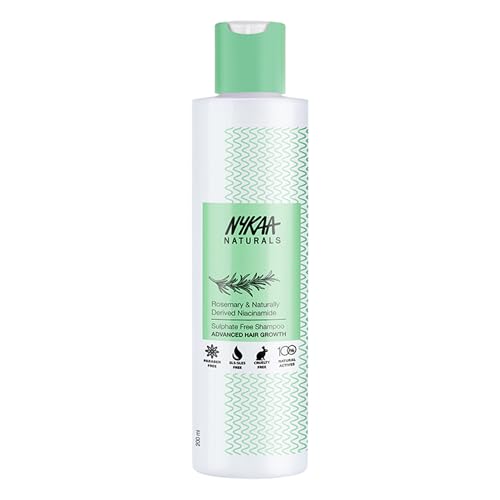 Image of Nykaa Naturals Rosemary & Naturally Derived Niacinamide Sulphate Free Shampoo| Promotes Advanced Hair Growth| Soothes Scalp| Nourishes Hair| Suitable for All Hair Types