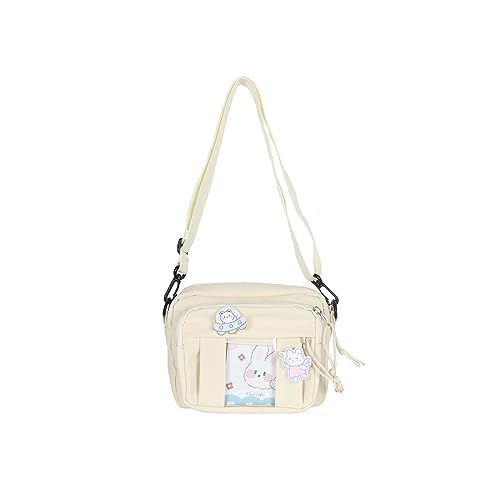 Bolso bandolera multibolsillos de nylon resistente con correa de hombro ajustable
