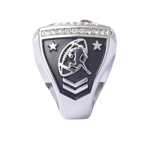 Image of 12 pcs Pack FFT02 6 Styles Football Championship Trophy Ring Champion and Finalist Awards Finger Size 9