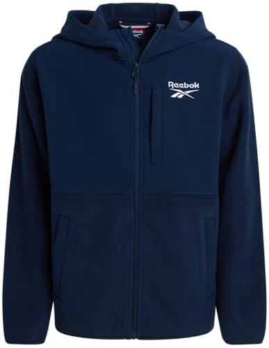 Reebok Boys Polar Fleece Jacket Weather Resistant Hooded Zip Up Coat - image 1