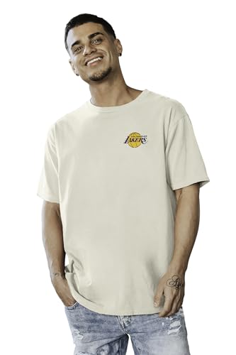 Image of Blue 84 NBA Unisex-Adult NBA Officially Licensed T-Shirt Ringspun Front /Back Ivory