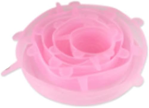 6 tapas de silicona, tapas elásticas de silicona, tapa universal para tazas y tazones pequeños (rosa) disponible en Yaxa El Salvador