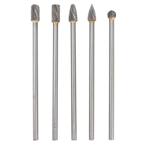 Set 5 Pzs Fresas Rotativas Carburo Corte Doble 6x10mm miniatura 1
