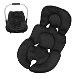 FSWWSF Réducteur de siège pour bébé nouveau-né, usage pour porte-bébé, coussin doux pour porte-bébé, confortable et respirant, coussin pour siège de voiture pour poussette, siège auto (noir)