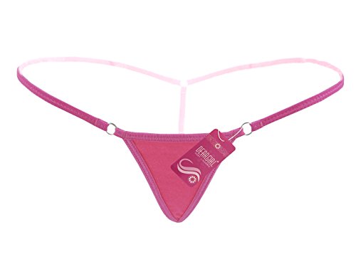 Deargirl Panty T Back G-String Thong for Women Cotton/lace (One Size(FITS Most XS to M), Pink Cotton)