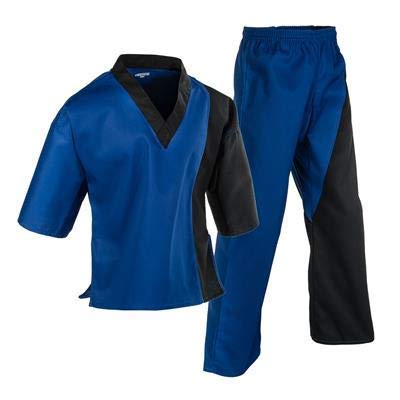 Uniforme de démonstration karaté bleu et noir Playwell taille 190 cm