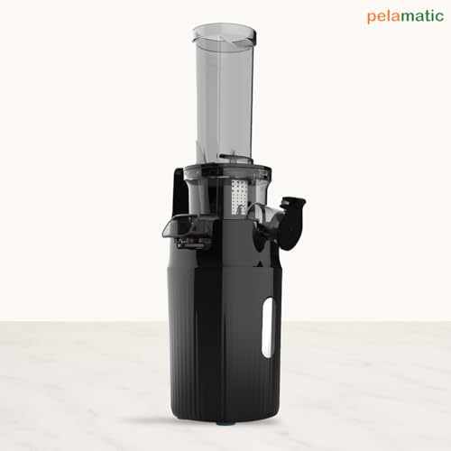 Pelamatic - Extracteur de Jus à Froid | Compact & Silencieux | Polyvalent pour Fruits & Légumes | Nettoyage Facile | Extracteur de Jus Lent & Compact, Noir, Plastique – Image 3