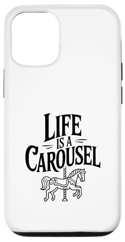Life is a Carousel Fun Ride Life ���p �X�}�z�P�[�X iPhone 12/12 Pro �p