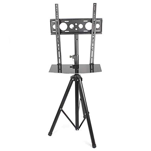 TV-Halterung, 32-55 Zoll Multifunktions-TV-Ständer, klappbarer Universal-TV-Bodenständer, mobiler TV-Kleiderbügel, Set-Top-Box-Tablett,