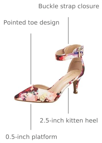 Image of DREAM PAIRS Women's Kitten Heels Ankle Strap Pumps