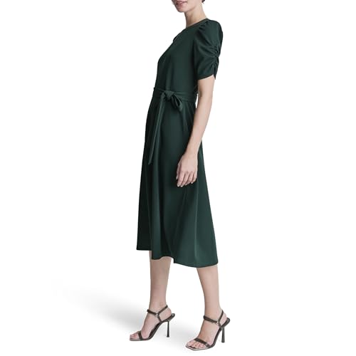 Image of DKNY Women's Jewel Neck Scuba Crepe Dress