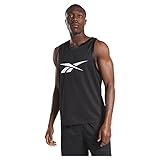 Maille de basket-ball Reebok Gilet de Basketball en Maille pour Homme, Noir, L, Noir, S