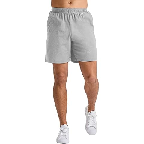Hanes Men's Originals Cotton Pockets, Pull-On Jersey Gym Shorts, 7" Cover