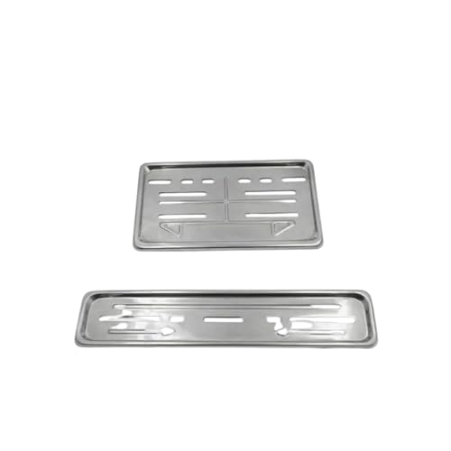 Image of Number Plate Frame Metal Silver Heavy Strong Material Universal for Bike Scooyt & Scooter