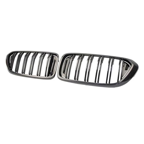 Calandre avant de voiture pour BMW Série 6 GT G32 2018-2020 look carbone avec double lattes