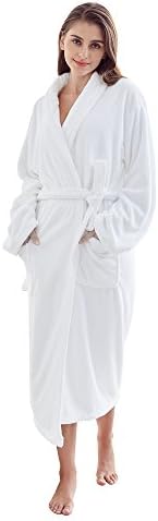 Monarca Women's Plush Fleece Bathrobe Long Soft Hotel & Spa Kimono Robe