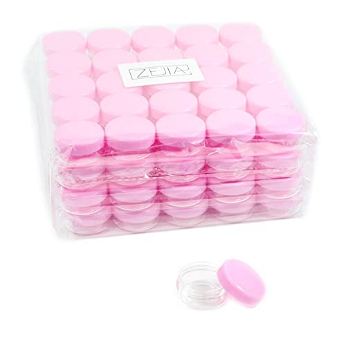 Zejia Sample Containers, 10 Gram Containers With Lids, 40Pcs Sample Jars, Small Plastic Containers With Lids(Pink) #TOP7