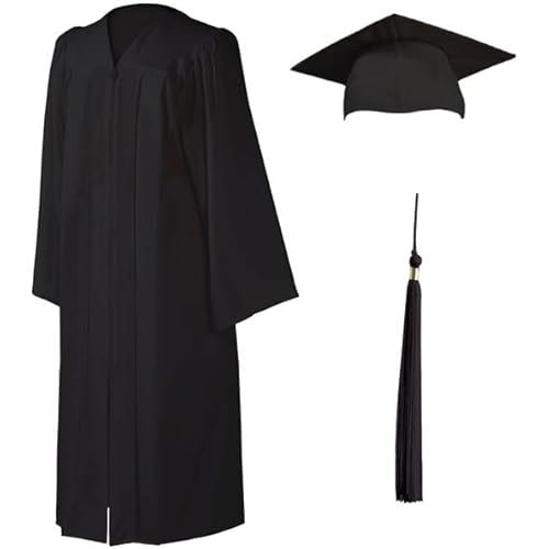 GRADUATION CELEBRATION Matte Finish Cap and Gown High School and Bachelor Package with Tassel