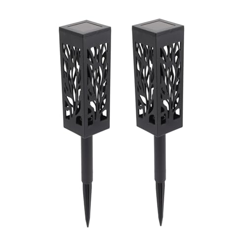 VICASKY 2pcs Led Solar Ground Stake Lights Decorative Outdoor Landscape Lamp for Garden Easy to Install No Tools Needed