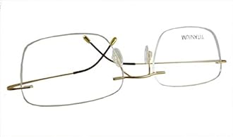 Circleperson Rimless Titanium Eyeglass frames Men Hingeless Light weight 55-18-140