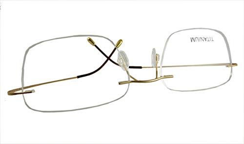 Image of Circleperson Rimless Titanium Eyeglass frames Men Hingeless Light weight 55-18-140
