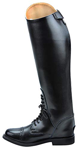 Women Ladies Victory Leather English Field Boots Horse Back Riding Equestrian Black3