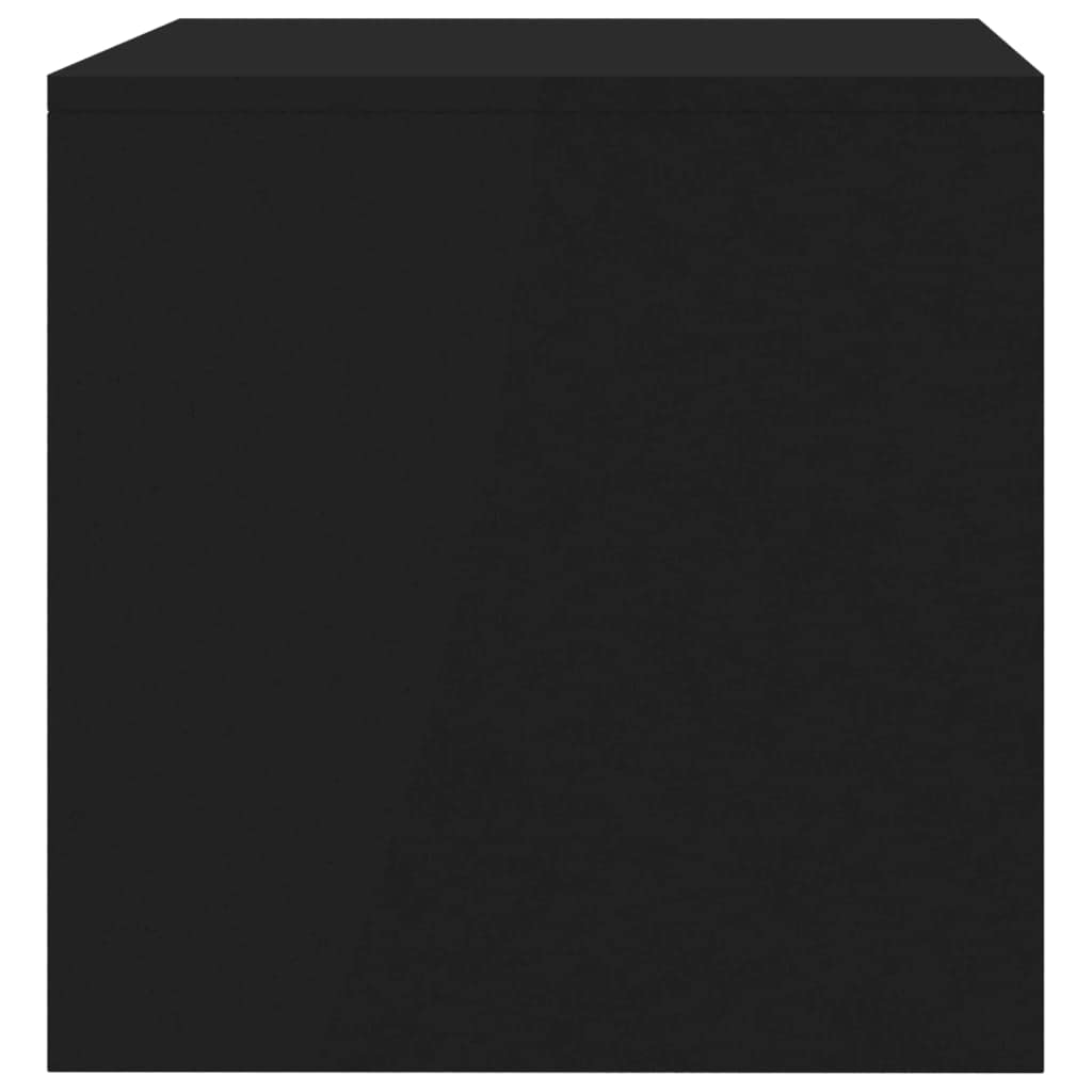 Hothingwell Szafka pod telewizor czarna 80x40x40 cm drewno inżynieryjne | Otwarta komora, stojak multimedialny i konsola do gier, łatwe czyszczenie i montaż