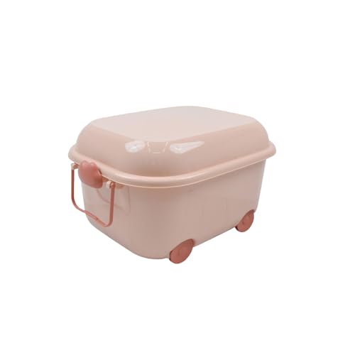 Image of Baby Bucket Multipurpose Storage Box with Wheels | Children's Toy Storage Box | Pulley Plastic Case Storage Container-(29.5 x 23 x 20.2 cm)-(Prach-8Ltr)