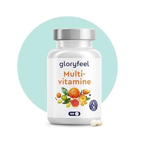 Multivitamine + mineralen – Alle belangrijke A-Z vitaminen & mineralen in hoge dosering in een complex – Levering voor een half jaar – 180 kleine, gemakkelijk in te slikken tabletten