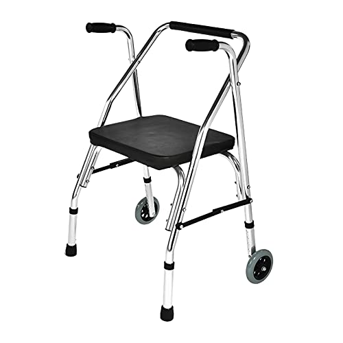 折りたたみ式直立姿勢ローリングウォーカー アームレストとソフトシート付き 医療用 2輪ウォーカー 歩行器 高齢者用歩行補助具 高齢者のウォーキングに使用されます 快適性が2倍になります Full of stars