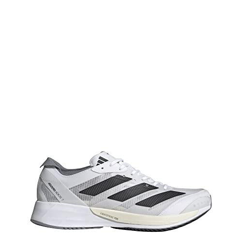 adidas Women's Adizero Adios 7 Cloud White/Core Black/Grey 8 B