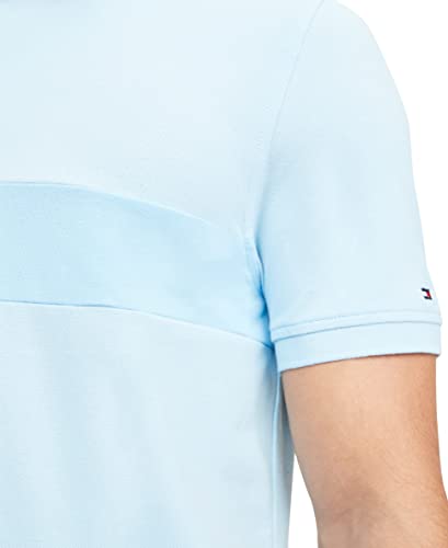 Image of Tommy Hilfiger Men's Short Sleeve Cotton Pique Flag Graphic Polo Shirt in Custom Fit