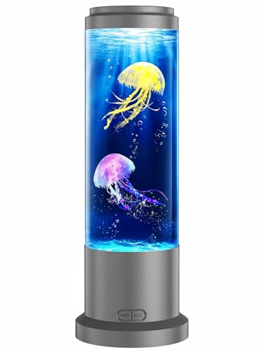 Image of Jellyfish Lamp,16 Color Mood Night Light, Whisper-Quiet Sensory Aquarium Light, Dual Power Mode Decorative Night Lamp with Remote Control & Timer Suitable for Home Office Decoration and Gifts