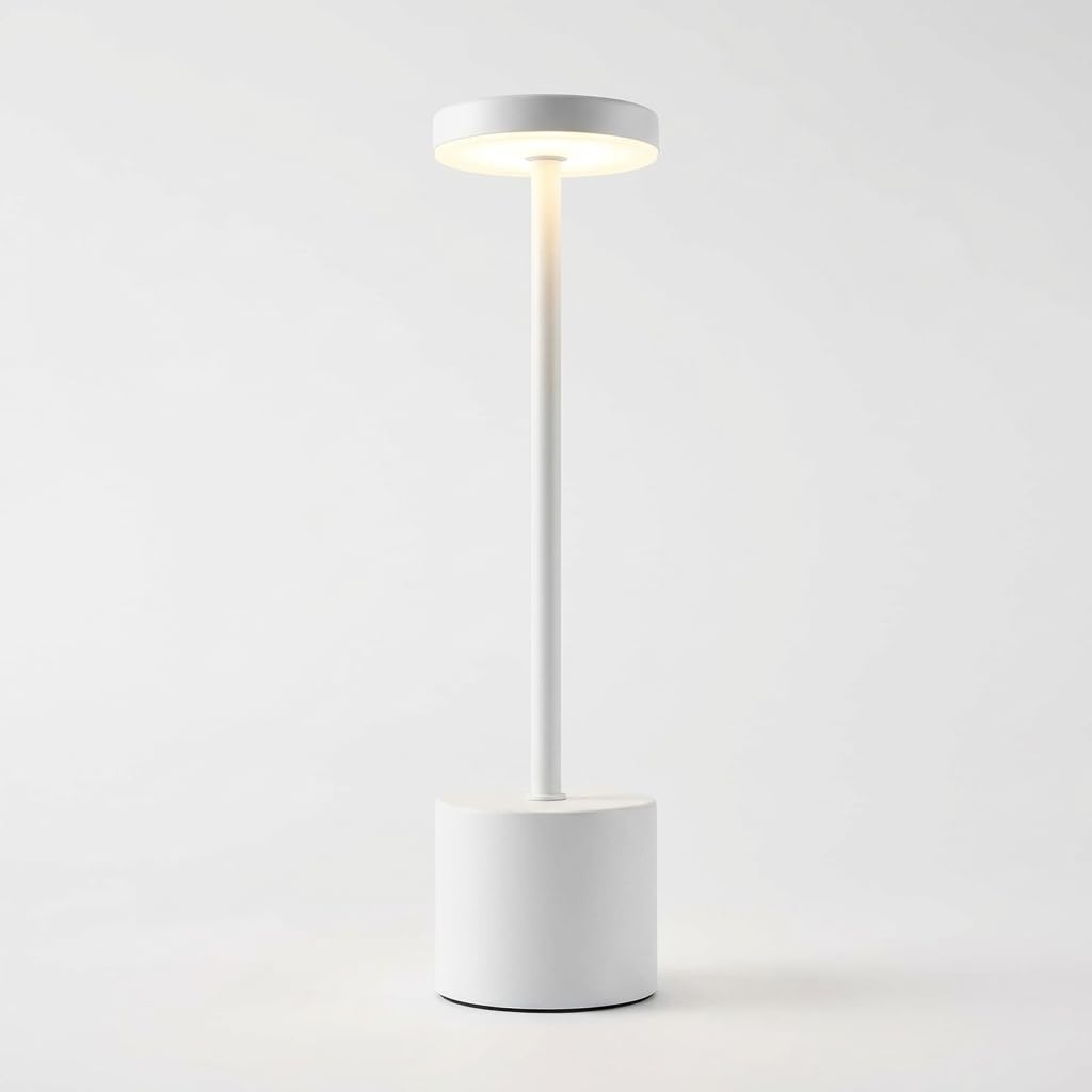 Luminária de Mesa Abajur Mesa Led Dimerizável Sem Fio Recarregável Toque Candeeiro de