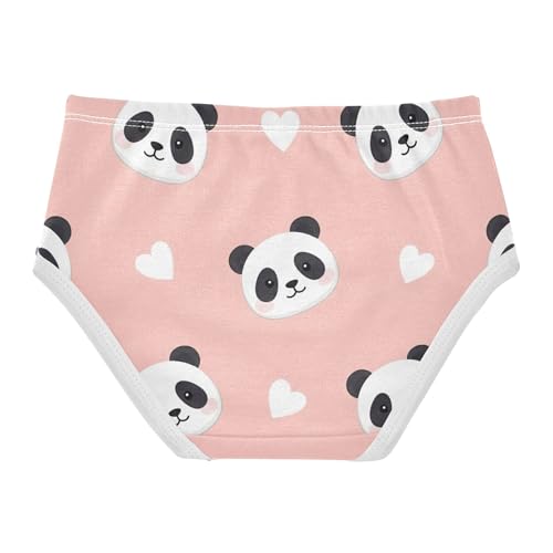 Cute Panda White Hearts Pink Girls Underwear Toddlers 2t Cotton Panties Little Girl Cartoon Briefs Undies Kids2