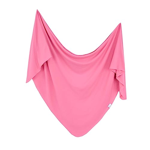 Image of Copper Pearl Large Premium Knit Baby Swaddle Receiving Blanket Flamingo