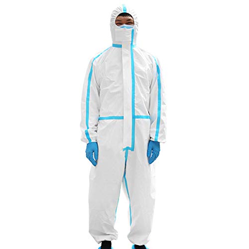 WMOFC 2 X Protective Coveralls Disposable,Protective Body Suit Industrial Scientific Security for Outdoor Working,Workshop,Laboratory