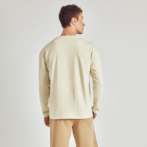 Image of Pepe Jeans Mens Full Sleeve T Shirt Beige