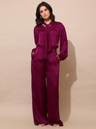 Image of PURVAJA Women's Midi Satin Co-Ords