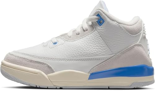 Retro Jordan 3 (PS) in 'Summit White/Hydrogen Blue-Legend Blue' by AIR JORDAN
