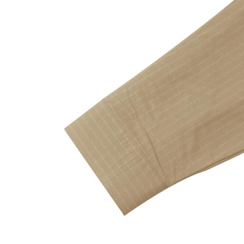 Cambkatl Stand Collat Linen Dress Shirts for Men Long Sleeve Stretch Formal Business Casual Button Down Wedding Prom Shirts4